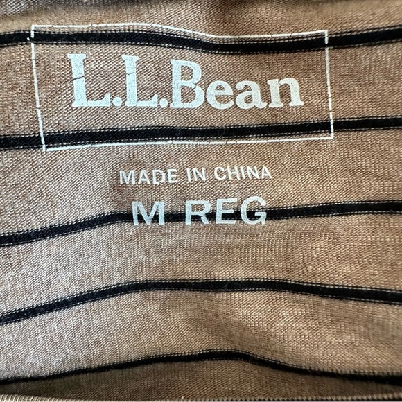 L. L. Bean brown and black striped tunic super soft Tencel spandex blend Large - Picture 8 of 9